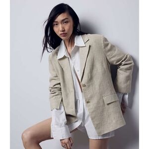 NWT & Other Stories Fitted linen blazer 100% linen